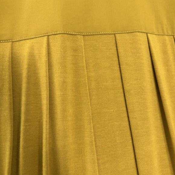 Stella Carakasi Tunic Womens Large Mustard Mixed Media Organic Pockets Lagenlook - Picture 7 of 13